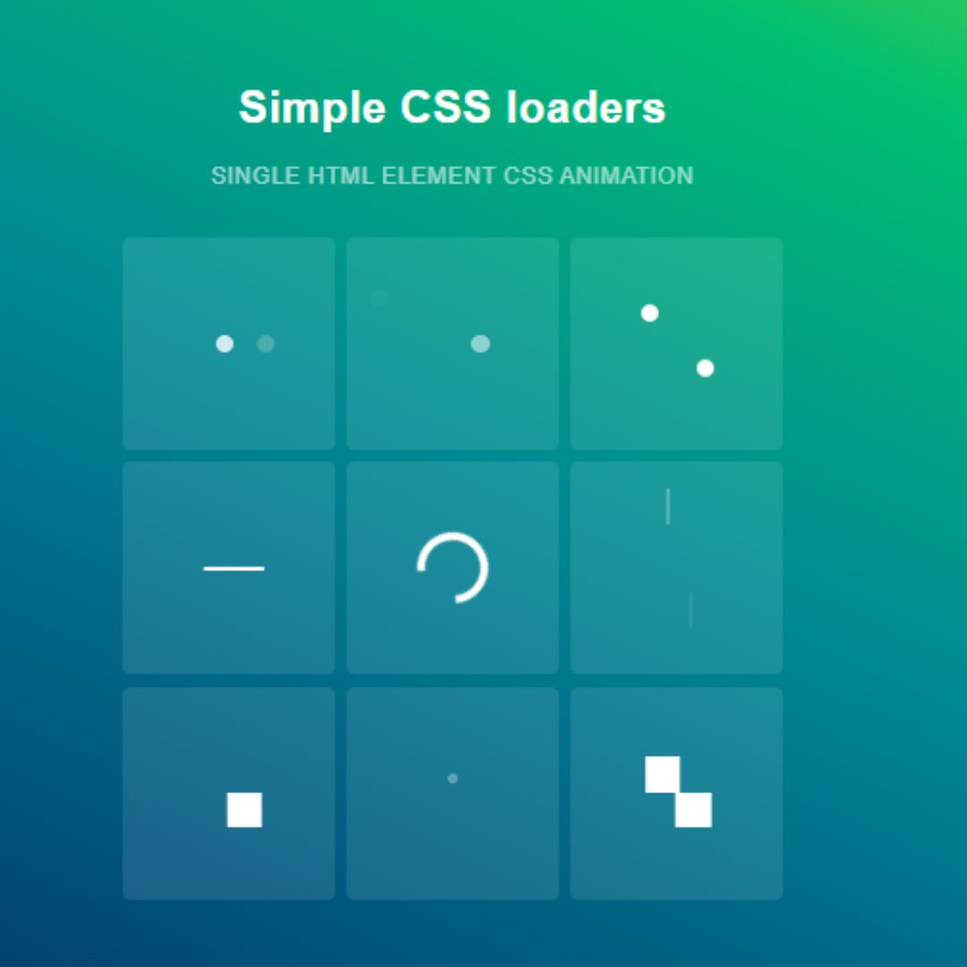 9 different types of simple and easy to use pure css loaders.jpg